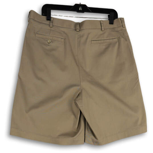 NWT Mens Tan Flat Front Slash Pocket Golf Chino Shorts Size 36 image number 2