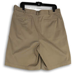 NWT Mens Tan Flat Front Slash Pocket Golf Chino Shorts Size 36 alternative image