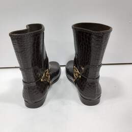 Michael Kors Brown Animal Print PatternRain Boots Size 8 alternative image