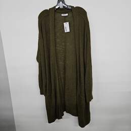 SONOMA Green Long Sleeve Open Front Cardigan