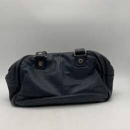 Marc By Marc Jacobs Womens Blue Leather Zipper Turn Lock Satchel Bag Purse alternative image