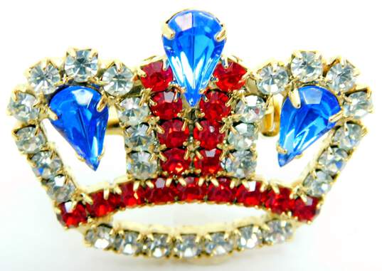 VNTG White Blue & Red Mid Century Jewelry image number 5