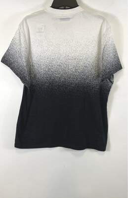NWT Alfani Mens Black White Cotton Ombre Short Sleeve Quarter Zip T-Shirt Sz XL alternative image