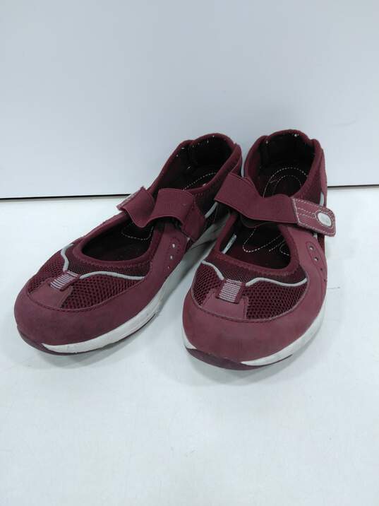 Ryka Women's Burgundy Leather & Fabric Casual Shoes Size 6.5 image number 1