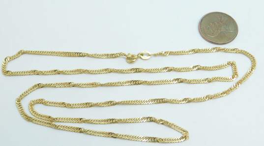 14K Yellow Gold Twisted Chain Necklace 5.3g image number 4