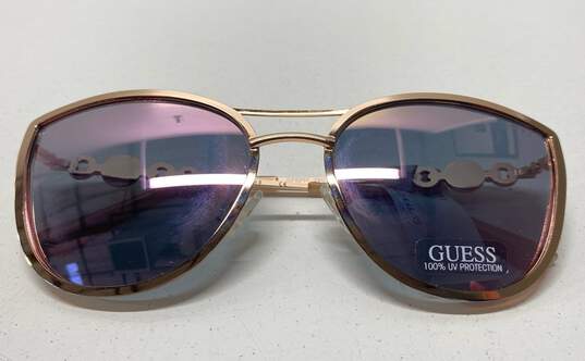 Guess 6053 Cat Eye Metal Sunglasses Rose Gold One Size image number 2
