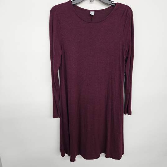 Purple Long Sleeve Dress image number 1