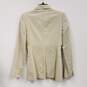 Womens Tan Long Sleeve Peaked Lapel Single Breasted Blazer Jacket Size 40 image number 2