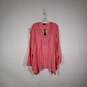 NWT Womens V-Neck Long Sleeve Lace Pullover Blouse Top Size X-Large image number 1
