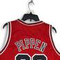 Adidas Mens Red Chicago Bulls Scottie Pippen #33 Hardwood Classics NBA Jersey L image number 4