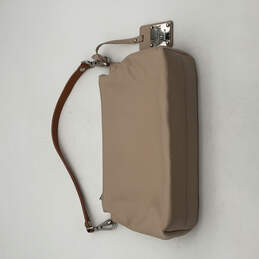 Womens Pink Leather Detachable Strap Inner Pocket Bag Charm Shoulder Bag