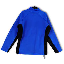 Mens Black Blue Mock Neck Pockets Long Sleeve Full-Zip Sweater Size XL alternative image