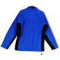 Mens Black Blue Mock Neck Pockets Long Sleeve Full-Zip Sweater Size XL image number 2