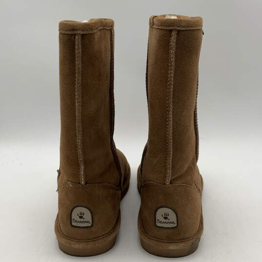 Womens Emma Hickory II Tan Suede Round Toe Pull-On Snow Boot Size 11 image number 5
