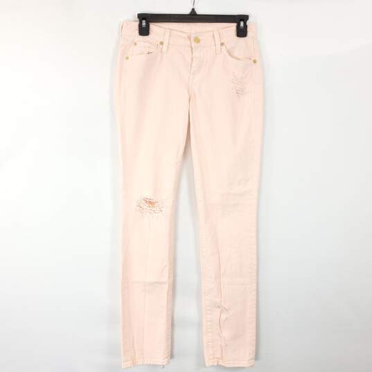 7 For All Mankind Women Pink Jeans Sz 25 image number 1