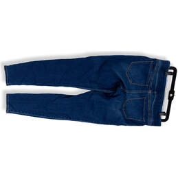 Womens Blue Denim Medium Wash Pockets Stretch Pull On Skinny Jeans Size 12 alternative image
