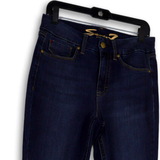 Womens Blue Medium Wash Pockets Regular Fit Denim Skinny Jeans Size 8 image number 3