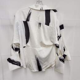 NWT LANE JT WM's Ivory Silk Thea Shirt Blouse. Size SM alternative image