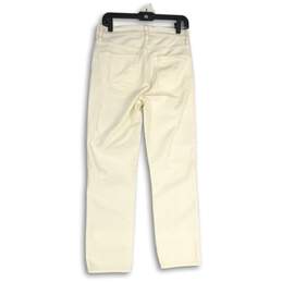 NWT J.Crew Womens White Denim 5-Pocket Design Straight Leg Jeans Size 28 alternative image