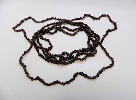 Artisan Polished Nugget Bead Garnet Necklaces 188.8g image number 2
