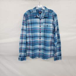 Patagonia Blue Plaid Organic Cotton Button Up Shirt MN Size M