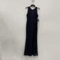 NWT Womens Blue Sleeveless Round Neck Shiny Bodycon Dress Size Medium image number 1