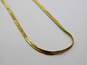 14K Yellow Gold Herringbone Chain Necklace 3.6g image number 1