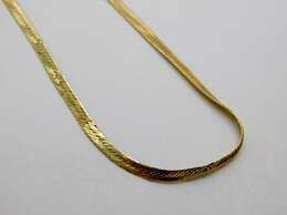 14K Yellow Gold Herringbone Chain Necklace 3.6g