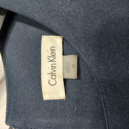 Women's Calvin Klein Navy Exposed Zipper Stretch Business Fitted Sheath Dress 10 alternative image