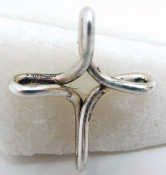 Tiffany & Co 925 Elsa Peretti Twisted Cross Pendant 1.9g image number 4