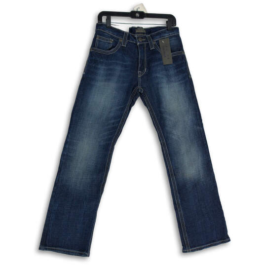 NWT Womens Blue Flex Denim Medium Wash Coin Pocket Straight Jeans Size 29 image number 1