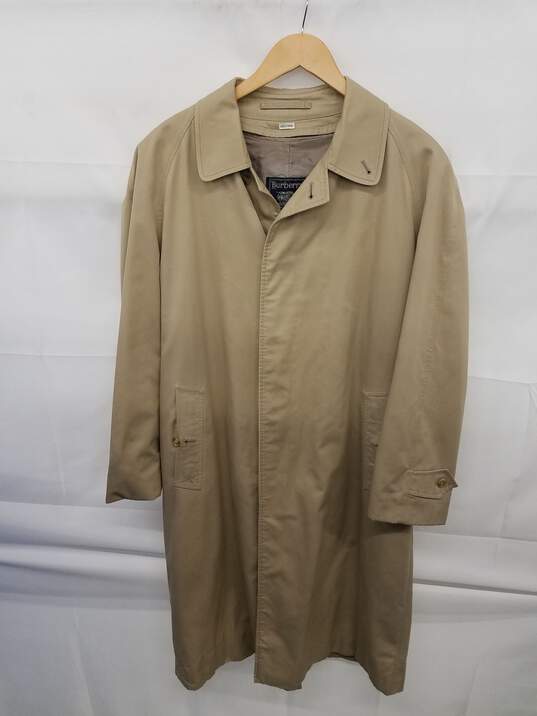 Vintage Burberrys' Khaki Cotton Trench Coat with Removable Liner Men's Size 40R image number 1