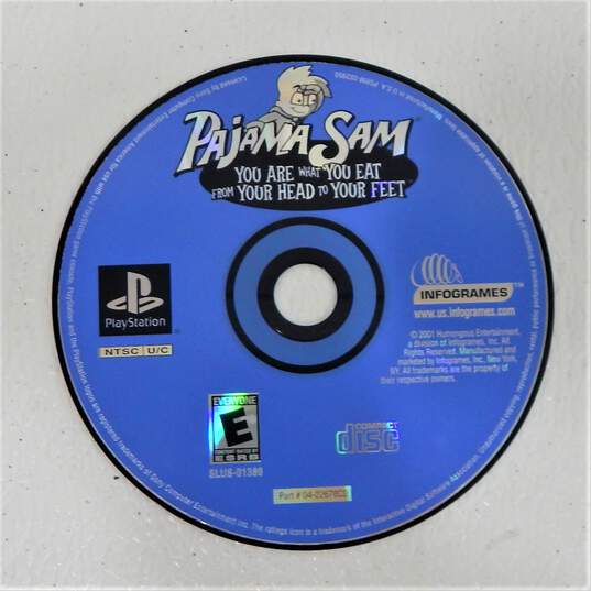 Pajama Sam: You Are What You East From Your Head to Your Feet Sony PlayStation 1 PS 1 No Manual/Cover image number 2