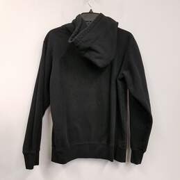 Mens Black Cotton Thermal Long Sleeve Pockets Full Zip Hoodie Size Medium alternative image