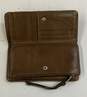 Marc By Marc Jacobs Brown Leather Pleated Zip Envelope Card Organizer Wallet image number 6