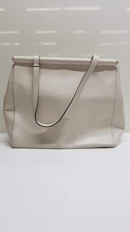 Kate Spade New York Women's Beige Leather Tote Bag w/ Zipper