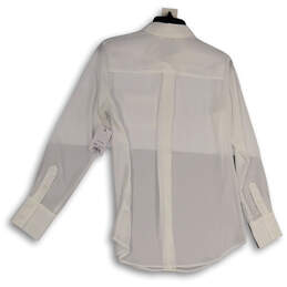 NWT Womens White Long Sleeve Spread Collar Button-Up Dress Shirt Size XS alternative image