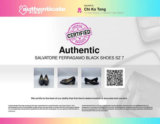 Salvatore Ferragamo Black heel Heel Women 7 image number 10