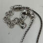Designer Brighton Silver-Tone Adjustable Chain Floral Pendant Necklace image number 4