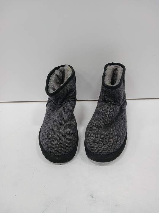 Ugg Men's Grey & Black Tweed Classic Shearling Style Mini Boots Size 10 image number 2