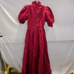 Gunne Sax Bridal Collection Zip Back Puff Sleeve Dress Size 11 alternative image