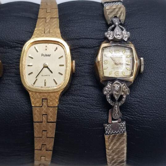 Gold Tone Lady's Vintage Watch Assortment 7pcs FOR PARTS 152.0g image number 3