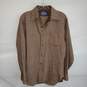 Pendleton Woolen Mills Wool Full Button Up Brown Checkered Shirt Size M image number 1