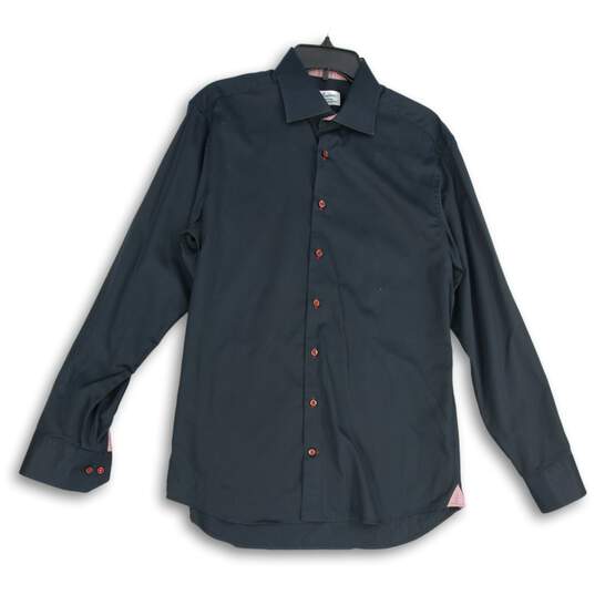 Stenstroms Mens Black Spread Collar Long Sleeve Dress Shirt Size 16 1/2 image number 1