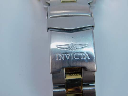 Invicta Pro Diver Two Tone 21 Jewels Skeleton Back Men's Dress Watch 163.3g image number 4