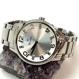Designer Bulova C8331096 Silver-Tone Stainless Steel Analog Wristwatch