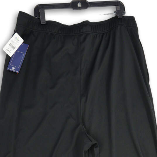NWT Mens Black Elastic Waist Pull-On Straight Leg Track Pants Size 1XLT image number 4