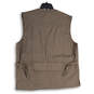 NWT Mens Gray Sleeveless V-Neck Flap Pocket Full-Zip Vest Size X-Large image number 2
