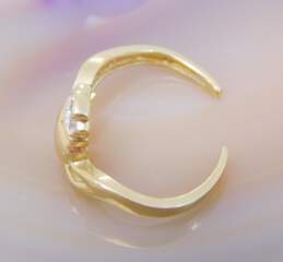 10K Yellow Gold Irish Claddagh Diamond Accent Toe Ring 1.2g alternative image