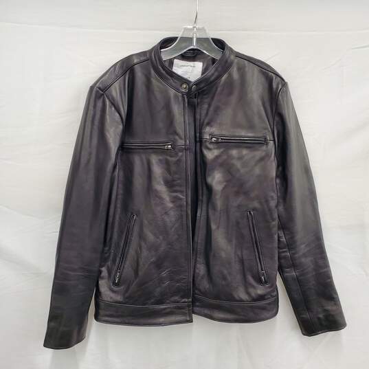 Understated MN's 100% Genuine Cow Leather & Polyester Lining Black Leather Jacket Size XS image number 1